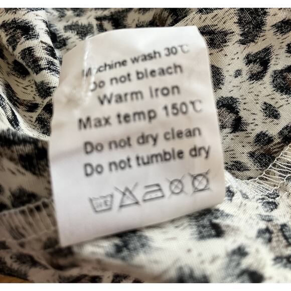 Lars Amadeus Button Up Shirt Women's Small Vintage Leopard Print Long Sleeve - Picture 8 of 8